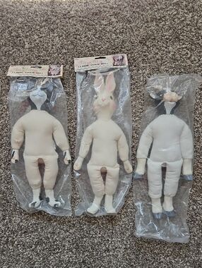Softbody Animals Bunny, Cat, &  Cow Crafting Doll Just for Keeps Classics